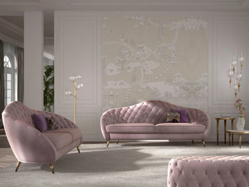 GIGLIO - 2 seater tufted fabric sofa by CASA +39 - view 3
